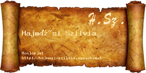 Hajmási Szilvia névjegykártya