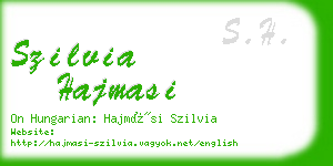 szilvia hajmasi business card